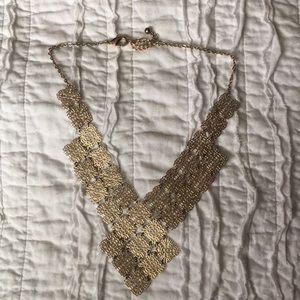 Gold-looking Anthropologie statement necklace